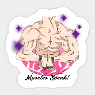Muscles Speak Sticker